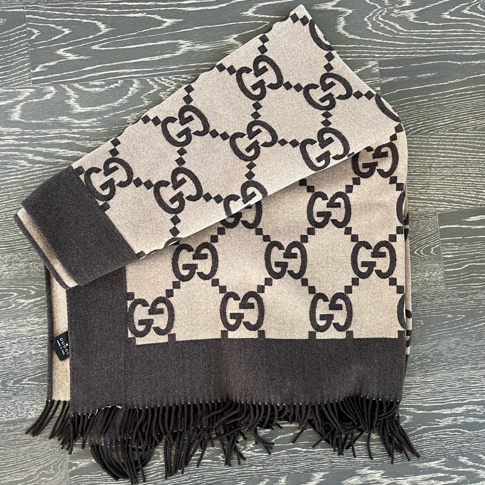 Auth GUCCI Wool Blanket